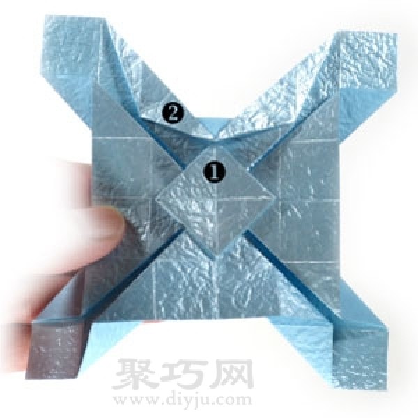 Origami Fancy Ninja Star Illustrated Tutorial