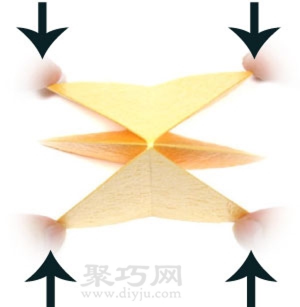 Simple illustration of handmade origami hexagonal three-dimensional stars