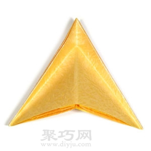 Manual origami five-pointed three-dimensional star tutorial illustration