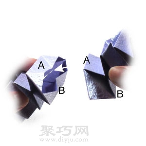 How to fold an origami square spring