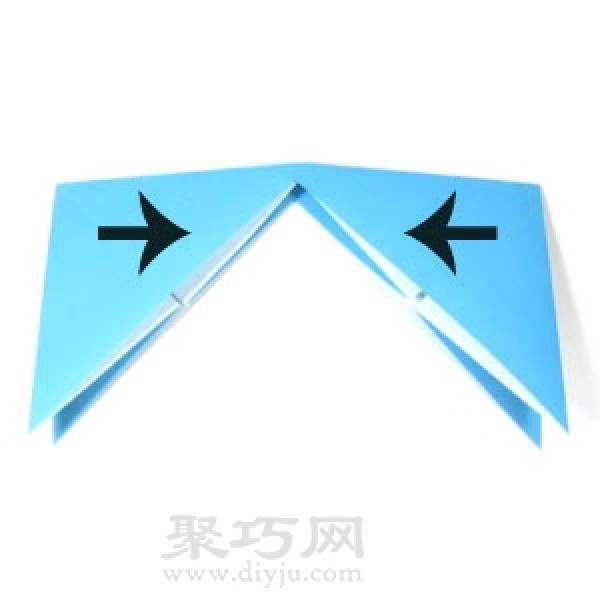 Manual origami three-dimensional five-pointed star folding steps