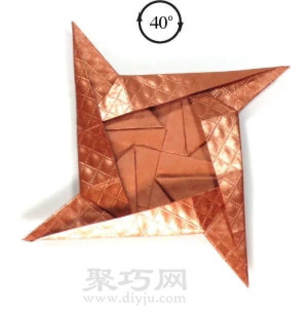 Origami Ninja Star Darts Simple Illustration