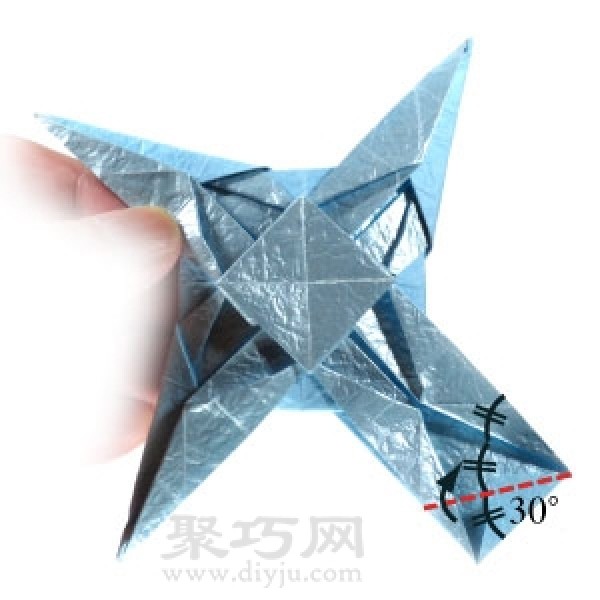 Origami Fancy Ninja Star Illustrated Tutorial