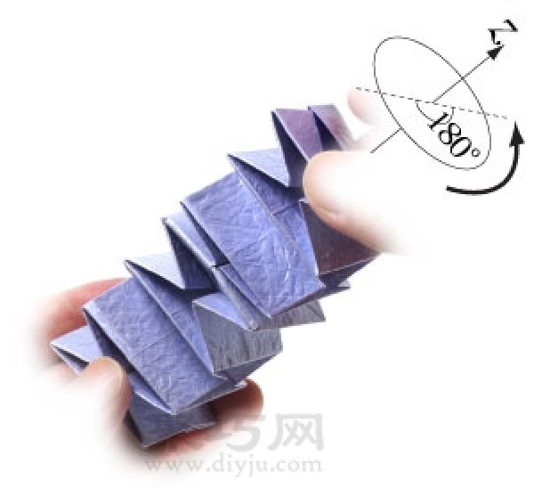 How to fold an origami square spring