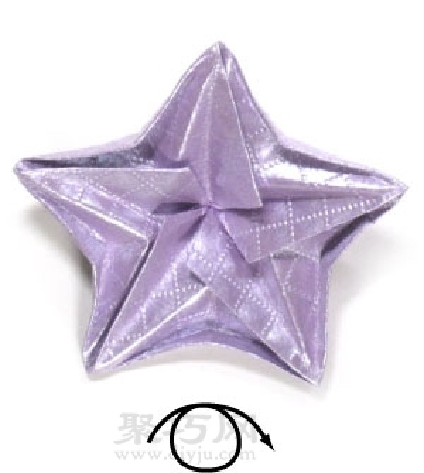 Steps to fold handmade origami starfish