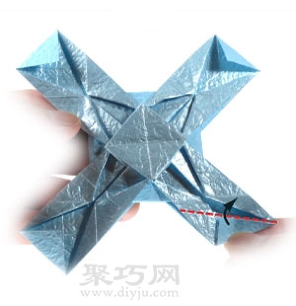 Origami Fancy Ninja Star Illustrated Tutorial