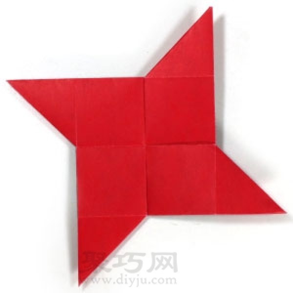 Origami New Ninja Star Folding Illustration