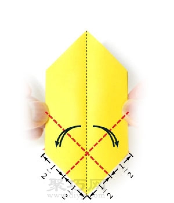 Origami 3D rocket origami method