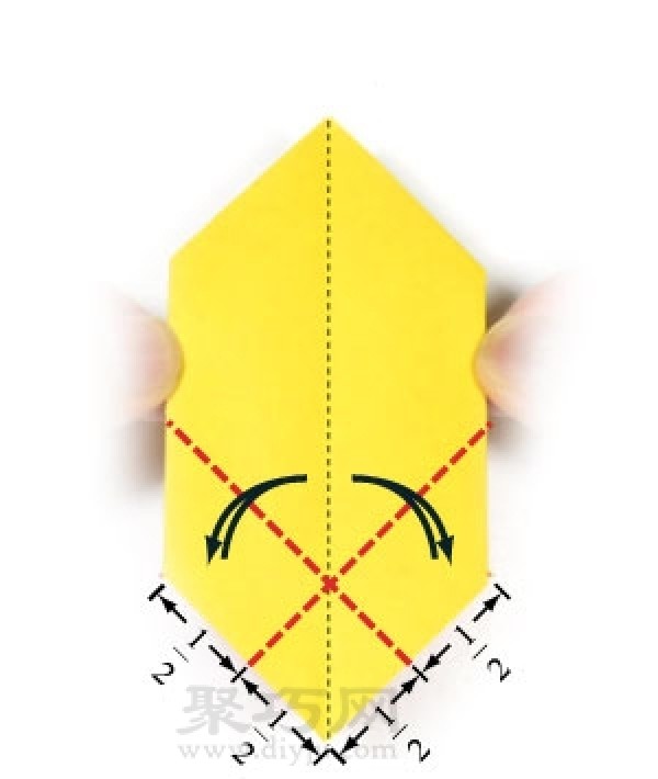 Origami 3D rocket origami method