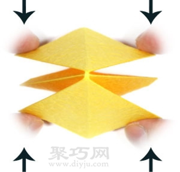 How to fold three-dimensional six-pointed star origami