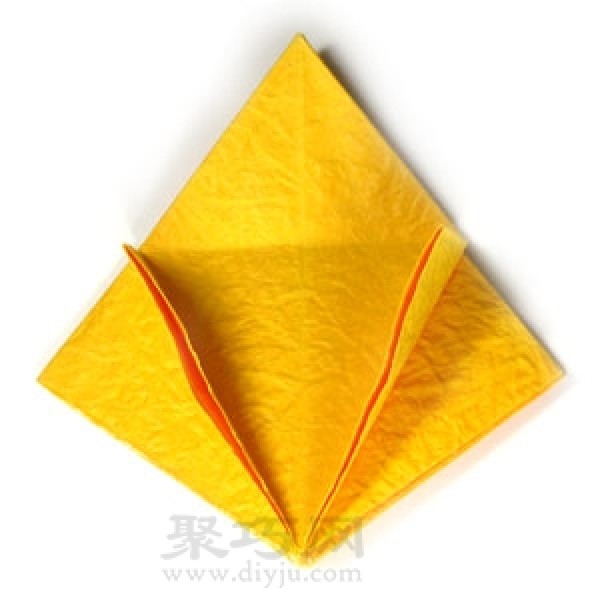 Simple folding method of three-dimensional five-pointed star origami