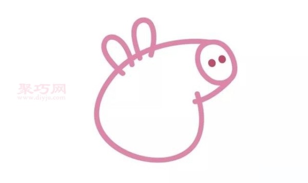 How to draw Peppa Pig and her family in a simple way?