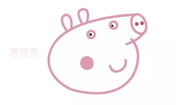 How to draw Peppa Pig and her family in a simple way?