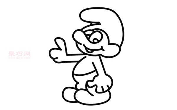 How to draw a cute Smurf with simple strokes