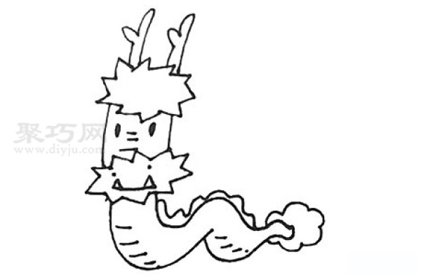 Illustration of how to draw a cartoon dragon. Let’s learn how to draw a cartoon dragon in simple strokes.