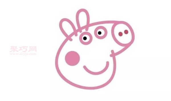 How to draw Peppa Pig and her family in a simple way?