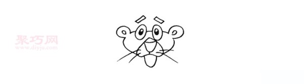 How to draw the Pink Panther in a simple way?