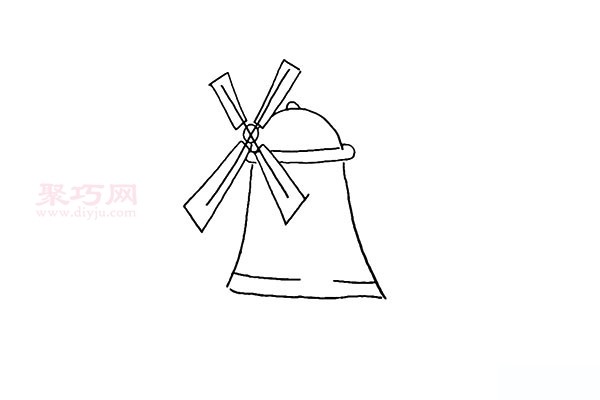 How to draw a big windmill the simplest way to draw a big windmill