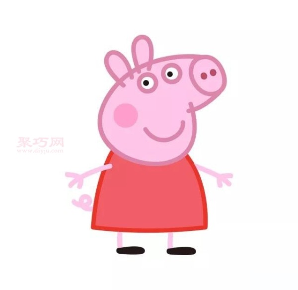 How to draw Peppa Pig and her family in a simple way?