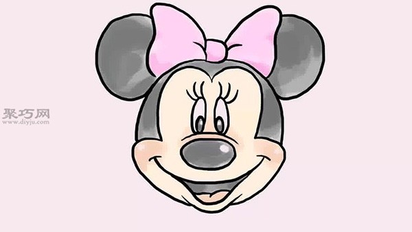 Steps to draw Minnie’s face. Teach you how to draw Mickey Mouse.