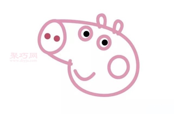 How to draw Peppa Pig and her family in a simple way?