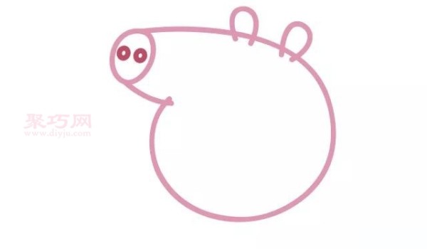 How to draw Peppa Pig and her family in a simple way?