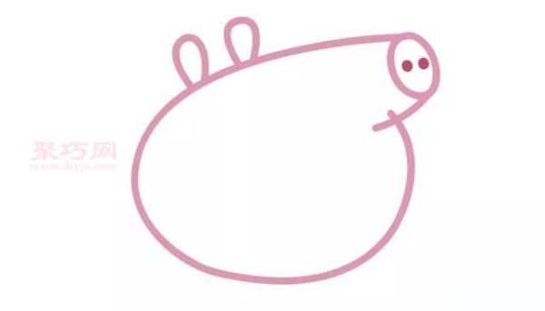 How to draw Peppa Pig and her family in a simple way?