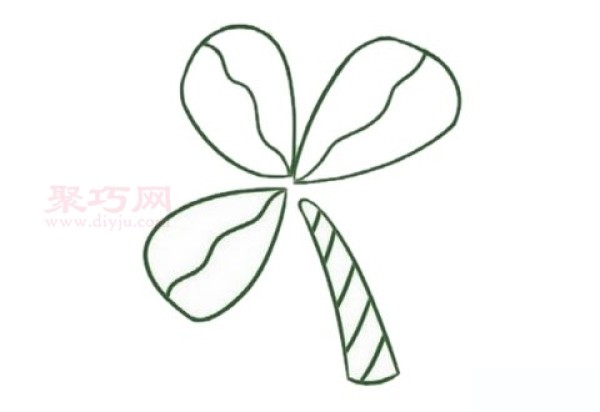 Simple drawing method of clover