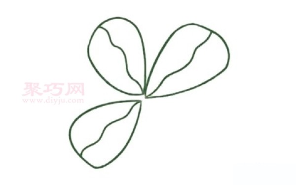 Simple drawing method of clover