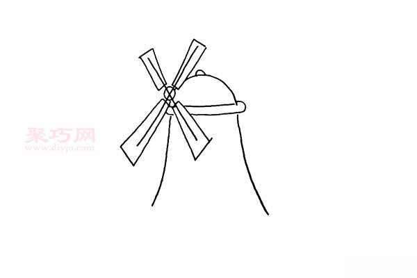 How to draw a big windmill the simplest way to draw a big windmill