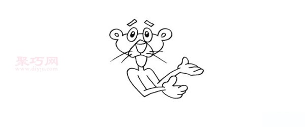 How to draw the Pink Panther in a simple way?