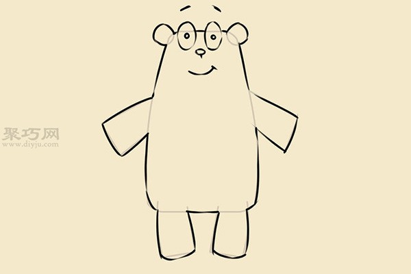 Tutorial on how to draw a cartoon bear doll. Teach you how to draw a bear doll.