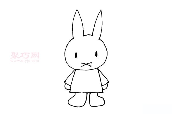 Xiaoju teaches you how to draw Miffy Rabbit. Toddlers draw Miffy Rabbit in simple strokes.