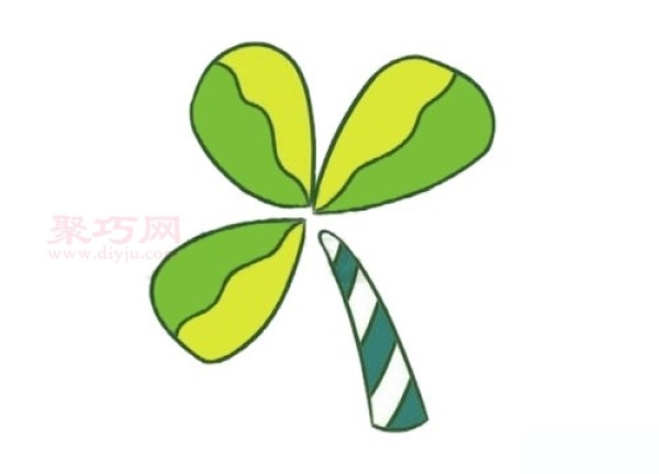 Simple drawing method of clover