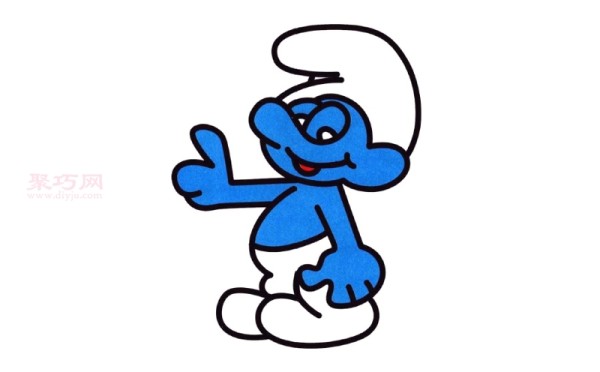 How to draw a cute Smurf with simple strokes