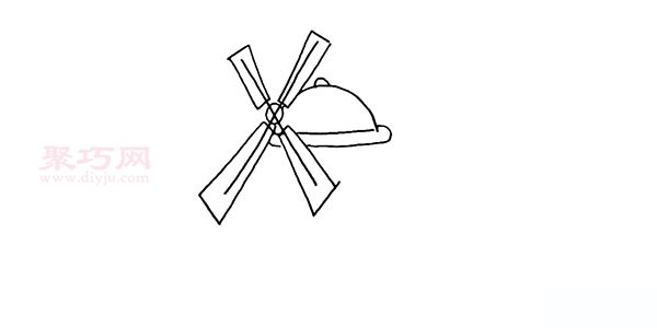 How to draw a big windmill the simplest way to draw a big windmill