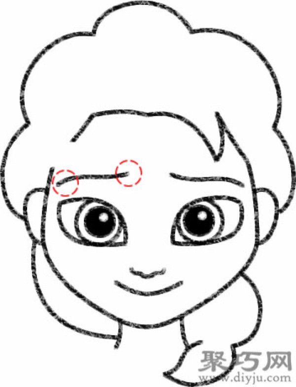 Steps to draw Elsa. Teach you how to draw Elsa in simple strokes.