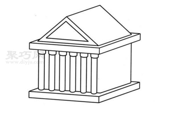 How to draw the Temple of Athens in three steps. Teach you step by step how to draw the Temple of Athens in simple strokes.