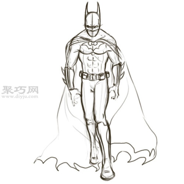 How to draw Batmans cowl. Hand-drawn Batman picture tutorial.