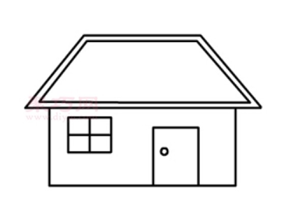 How to draw a house in 5 steps. Teach you how to draw a house step by step.