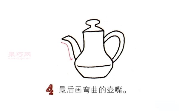 How to draw a kettle. Steps to draw a kettle.