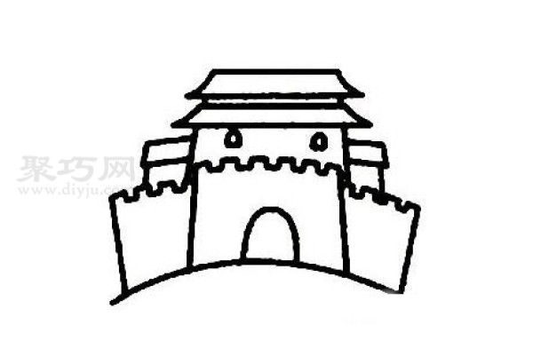 How to draw an ancient city gate in simple strokes. How to draw an ancient city gate in simple strokes.