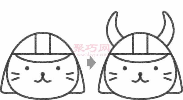 Steps to draw Hikone cat. Teach you how to draw Hikone cat in simple strokes.