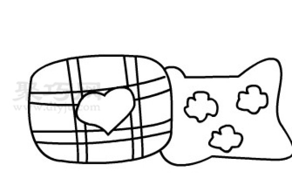 Simple drawing method of pillow