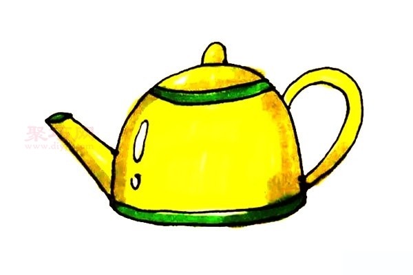 How to draw a teapot for children. Learn how to draw a teapot with simple strokes.