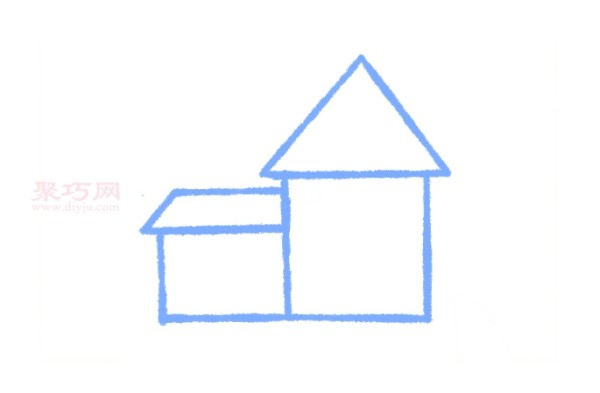 How to draw a cartoon little house in 5 steps