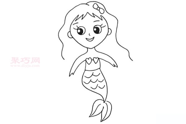 Illustration of how to draw a mermaid. Let’s learn how to draw a mermaid in simple strokes.