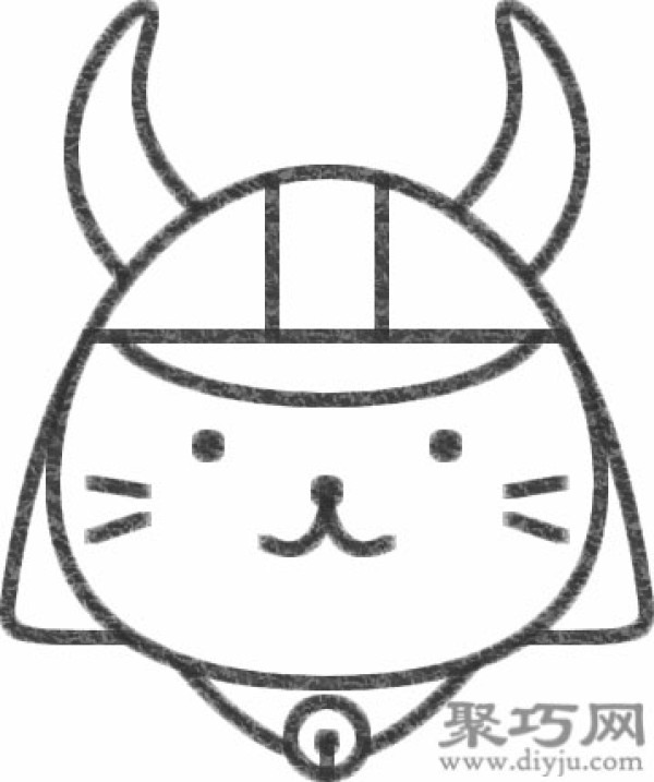 Steps to draw Hikone cat. Teach you how to draw Hikone cat in simple strokes.