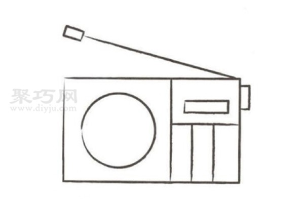 How to draw a radio in the simplest way Radio simple drawing tutorial