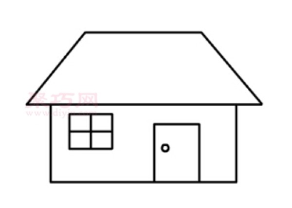 How to draw a house in 5 steps. Teach you how to draw a house step by step.